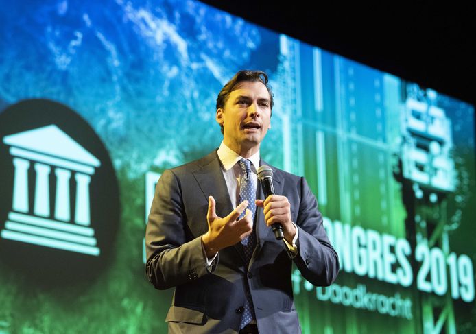 FVD-voorman Thierry Baudet tijdens het vierde partijcongres van Forum voor Democratie afgelopen november in Barneveld.