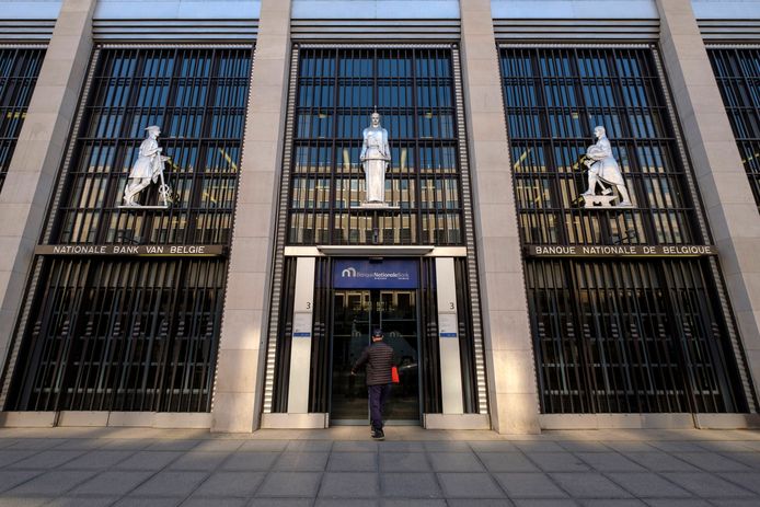 Het hoofdkantoor van de Nationale Bank in Brussel.