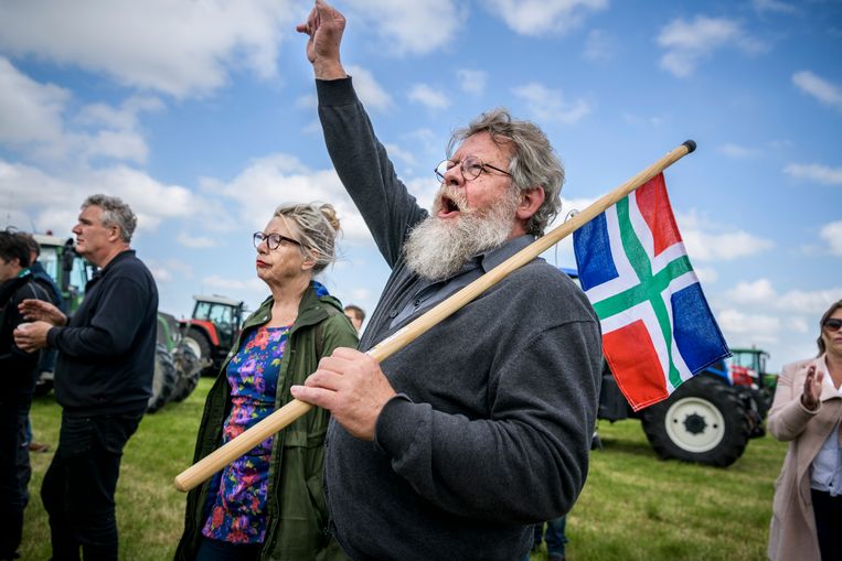 Middelstum, Groningen, mei 2019. Een van de vele boerenprotesten van de afgelopen jaren. Beeld Kees van de Veen