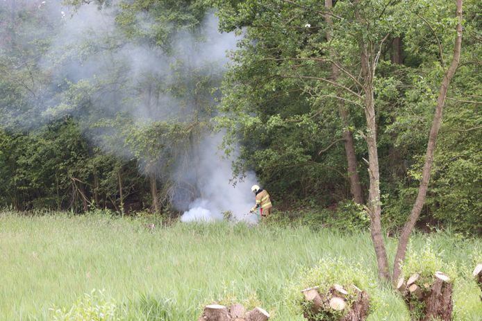 Door de droogte greep het vuur snel om zich heen.