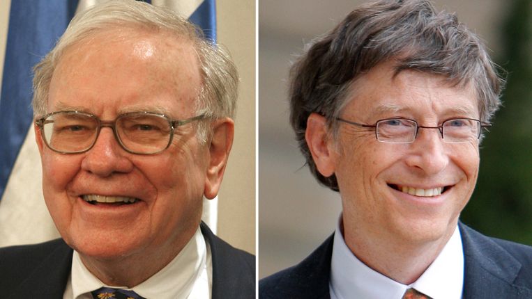 Warren Buffett en Bill Gates. Beeld AFP
