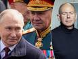 Links: Vladimir Poetin en ex-defensieminister Sergej Sjojgoe. Rechts: Roger Housen.