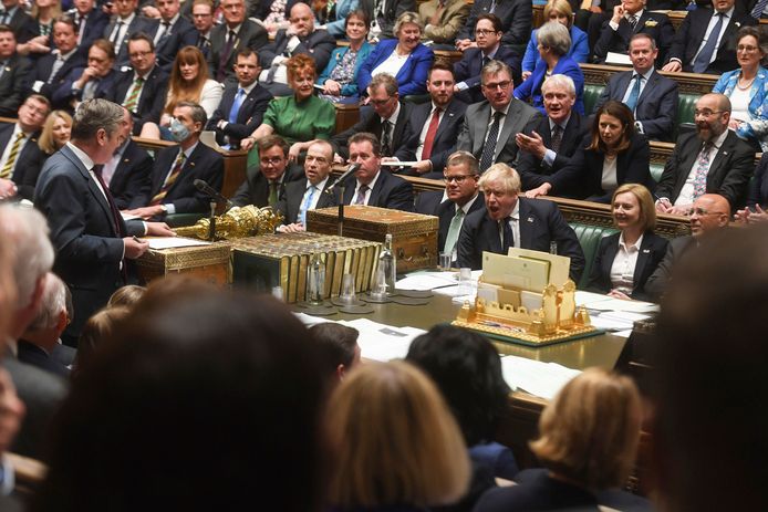 Foto ter illustratie. Een sessie in het Britse parlement in Londen.