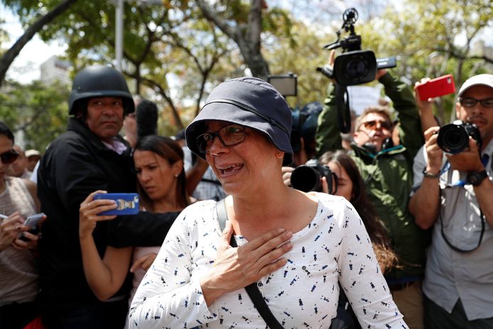 Naky Soto, de vrouw van de vastgehouden journalist Luis Carlos Diaz.
