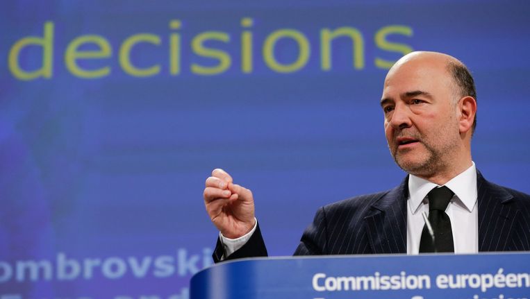 De Franse eurocommissaris Pierre Moscovici (Economische en Monetaire Zaken). Beeld anp