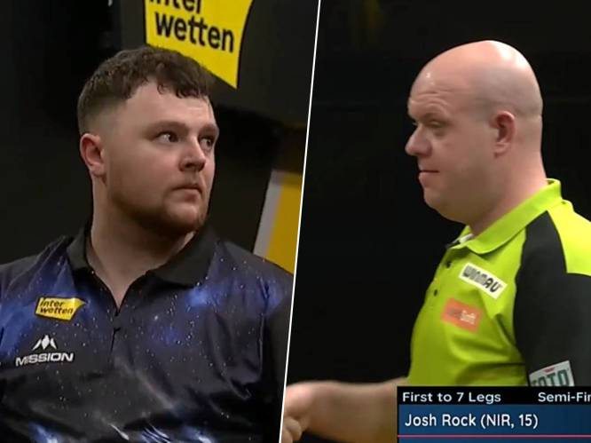 KIJK. “Hij kan het amper geloven”: supertalent Josh Rock geeft Michael van Gerwen pak rammel in Oostenrijk