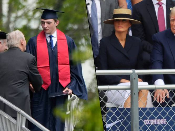 “Super élève, garçon génial!”: Trump assiste à la cérémonie de remise de diplôme de son fils Barron