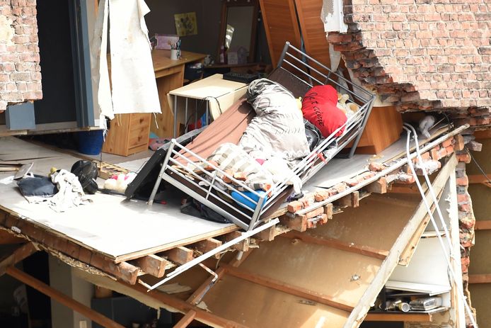 Une habitation partiellement détruite à Pepinster.
