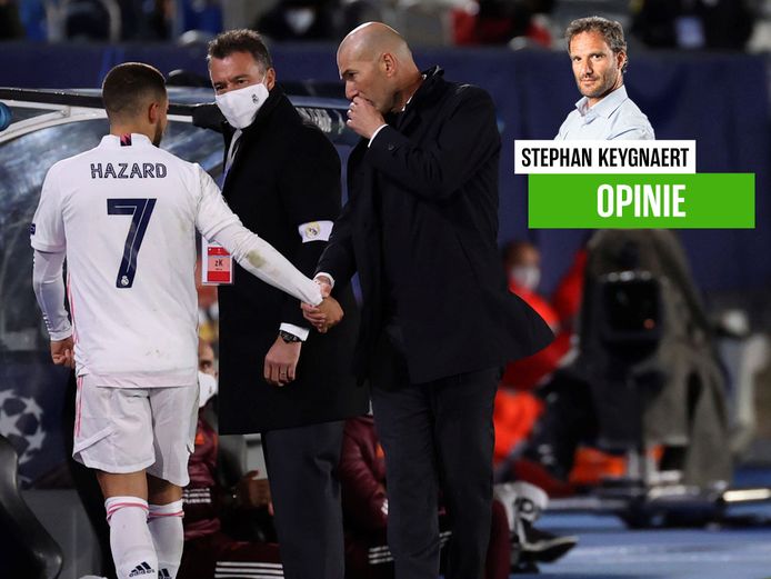 Eden Hazard met Zinedine Zidane. Ontbindt de flankaanvaller vanavond eíndelijk nog eens zijn duivels?