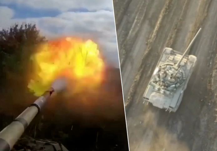Beelden tonen tankgevecht tussen Oekraïne en Rusland