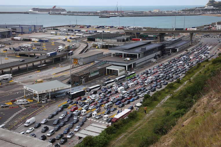 File in Dover, afgelopen vrijdag. Beeld Getty Images