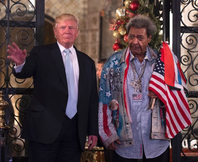 Donald Trump met bokspromotor Don King.