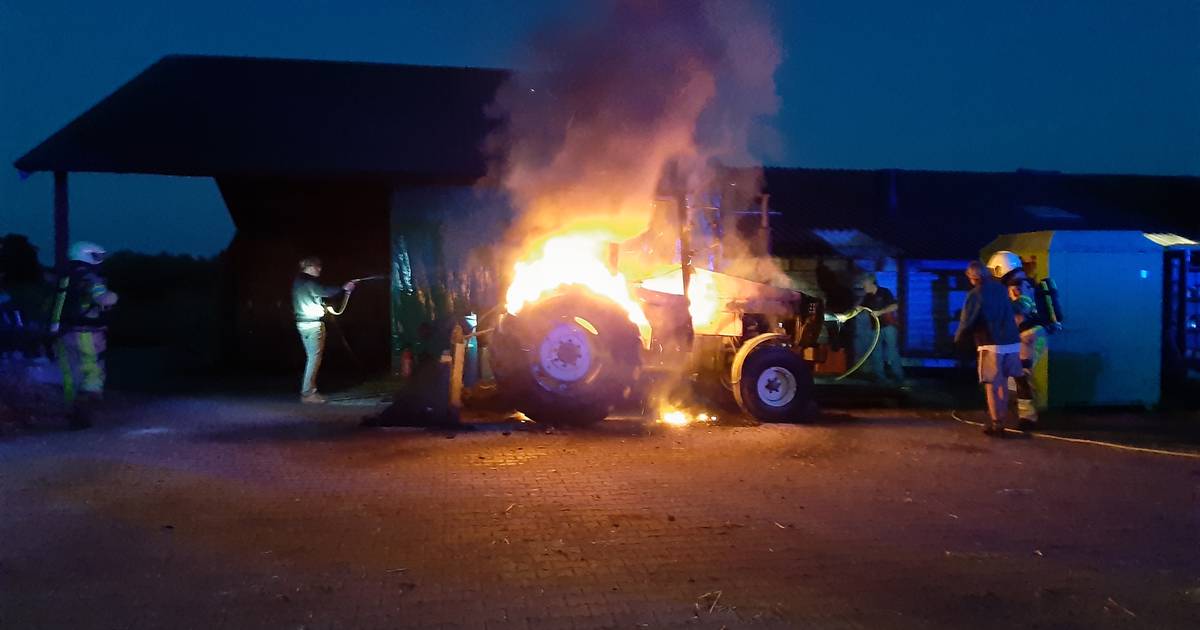 Snel ingrijpen buurtbewoners voorkomt erger bij trekkerbrand in Dalmsholte