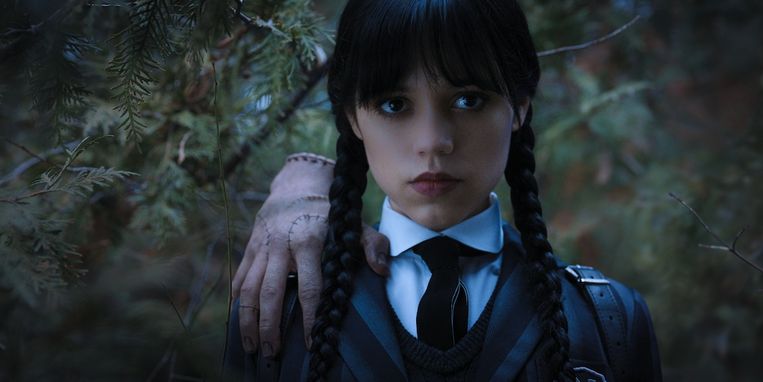 Scène uit 'Wednesday'. Beeld Netflix
