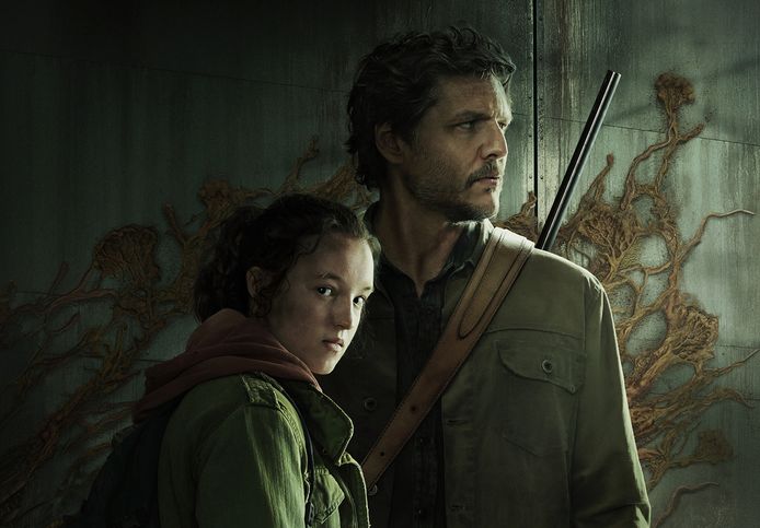 Bella Ramsey en Pedro Pascal in 'The Last of Us'.