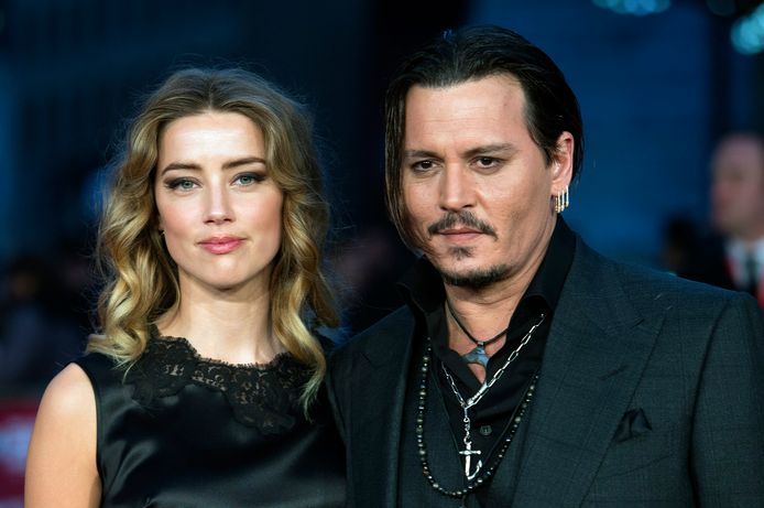 Johnny Depp met zijn ex-vrouw Amber Heard.
