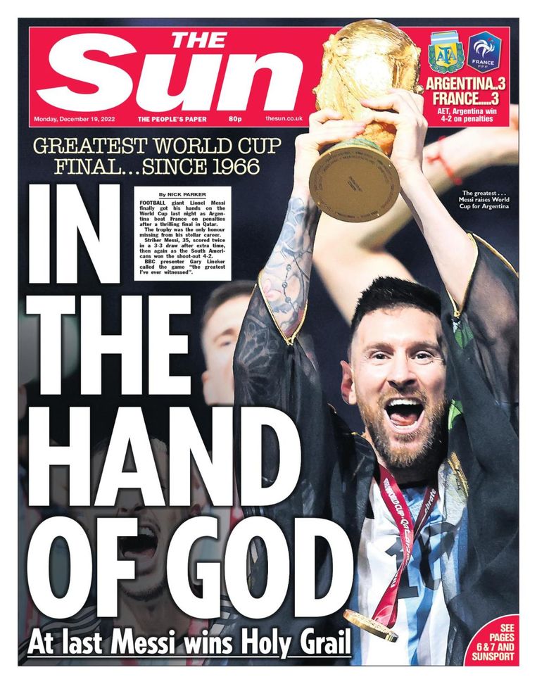 De cover van ‘The Sun’. Beeld The Sun