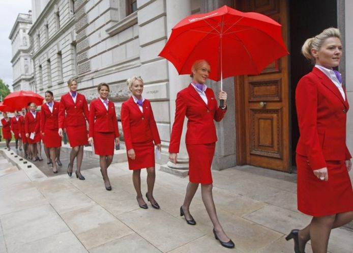 Stewardessen van Virgin Atlantic.