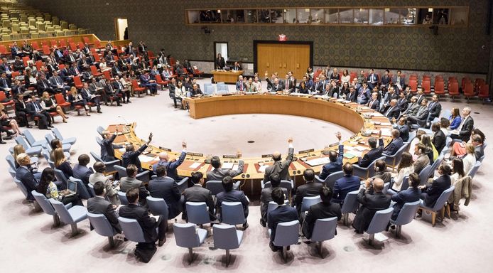 Een bijeenkomst VN-Veiligheidsraad.