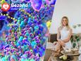 links: verschillende bacteriën in de microbioom. Rechts: Emily Leeming