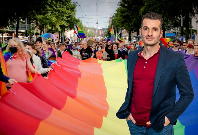 Demonstratie tegen lhbti-geweld.