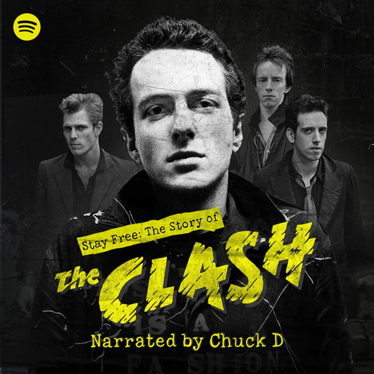 Affiche van de podcast 'Stay free: The story of The Clash' Beeld Spotify