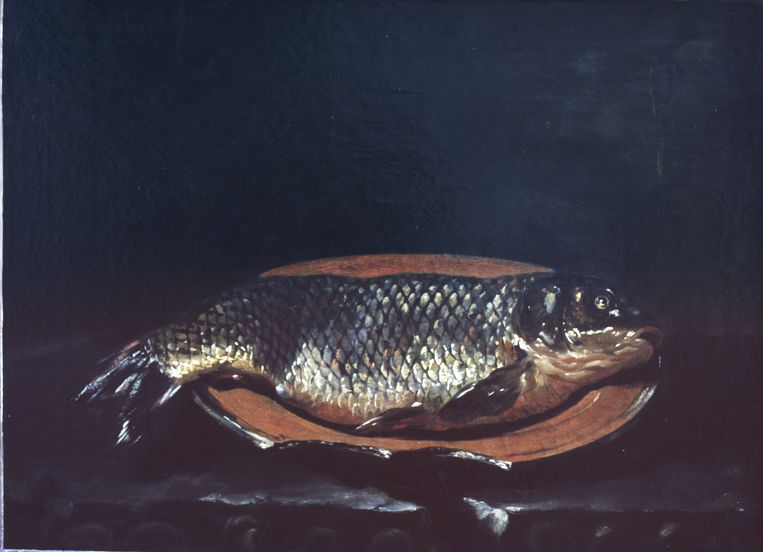 Maker onbekend, Stilleven met een vis op een schotel, 1600-1700. Beeld collectie Museum de Fundatie, Zwolle en Heino / Wijhe