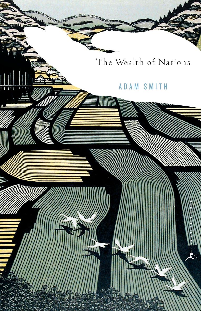Adam Smith: The Wealth of Nations. Illustratie Ray Morimura. Ontwerp Emily Mahon. Penguin Random House/Modern Library, 2000. Beeld 
