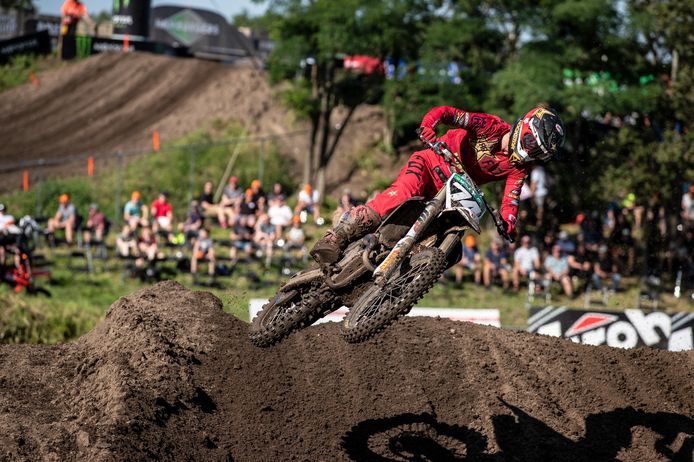 Kay de Wolf haalde in Oss zijn eerste podiumplaats in het wereldkampioenschap MX2.