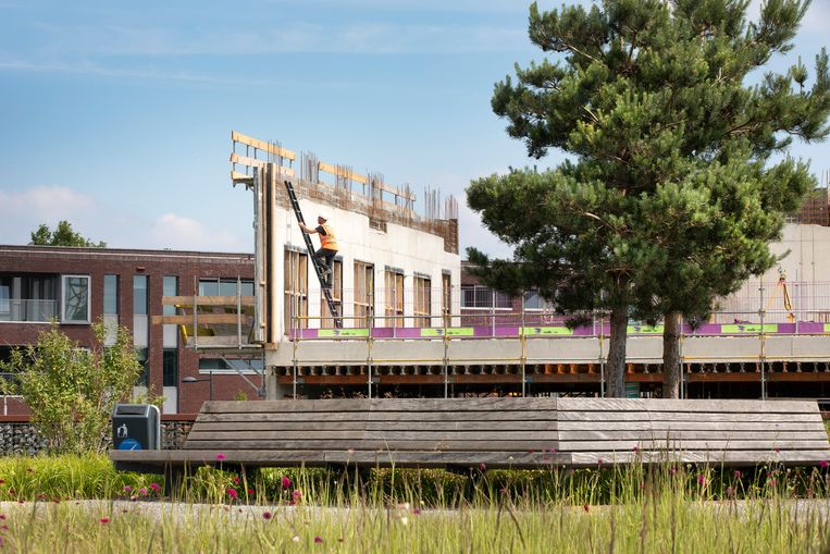Rond het station van Breda transformeert het oude rangeerterrein tot een dynamisch 24/7 woon-werkgebied.  Beeld Ton Toemen