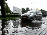 Hevige regen in Oisterwijk, straten lopen onder