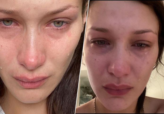 Bella Hadid a partagé des photos d’elle en larmes sur Instagram pour briser le tabou sur la santé mentale.