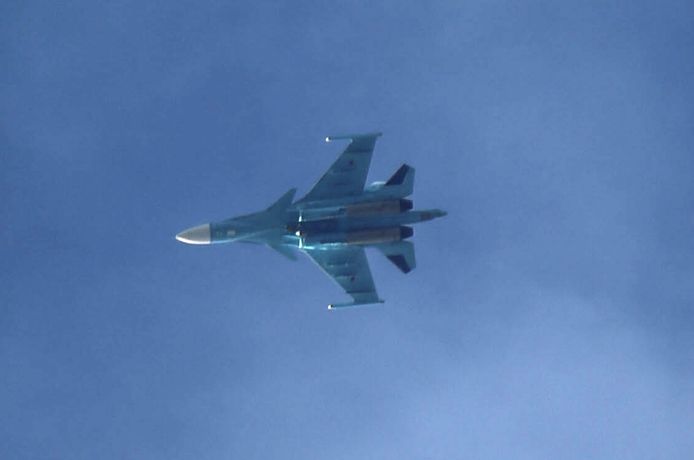 Russisch gevechtsvliegtuig.