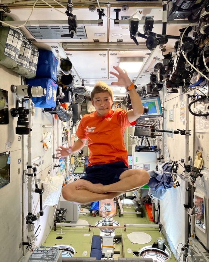 Yusaku Maezawa sulla Stazione Spaziale Internazionale.