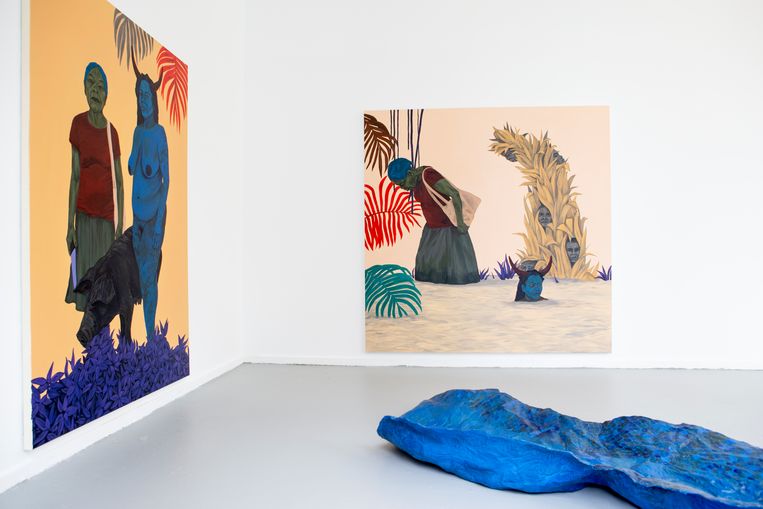 Werk van Tessa Mars in de Rijksakademie in Amsterdam.  Beeld Pauline Niks