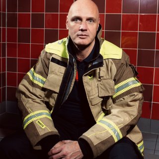 Firefighter Steven van de Looij (55) extinguished the fire in the Vondelkerk