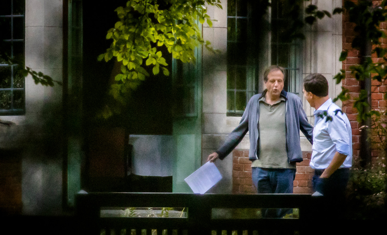 Premier Mark Rutte en Alexander Pechtold (D66) in 2017 in de tuin van landgoed De Zwaluwenberg voor de vorming van Rutte III.