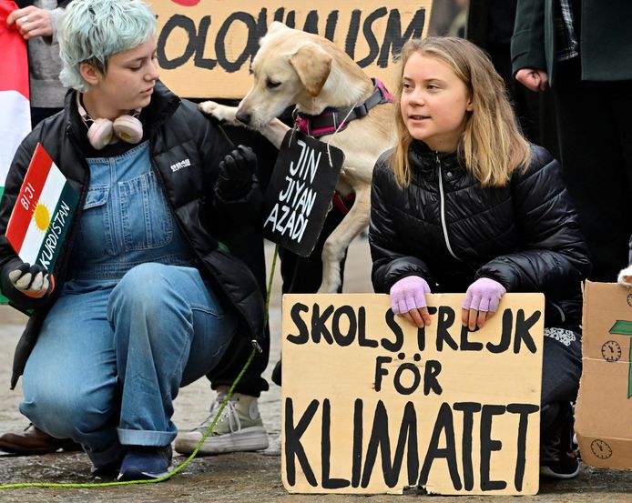 Klimaatactiviste Greta Thunberg, vorige week in Stockholm.