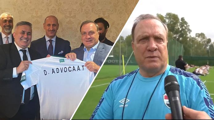 Dick Advocaat als bondscoach van Irak.