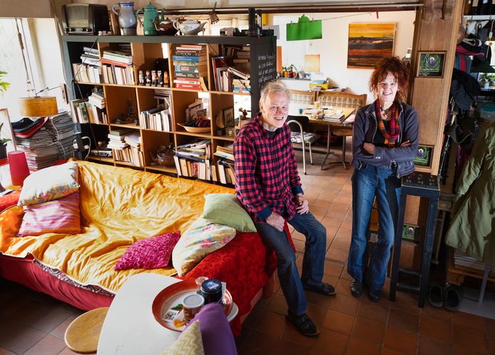 Kunstenaarsechtpaar Wendy Veldhuis en Pieter Reef.