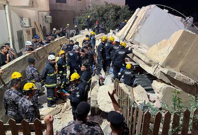 Vijf doden en veertien gewonden na instorting gebouw in Jordanië