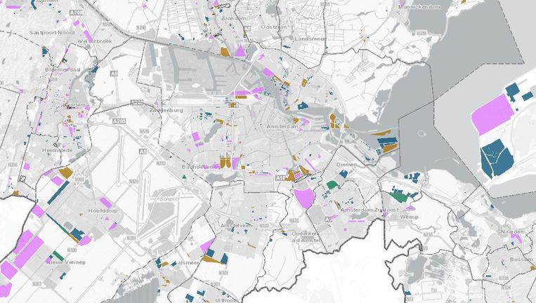 Al met al kunnen tot 2040 ruim 300.000 woningen in de regio gebouwd worden Beeld Metropoolregio Amsterdam