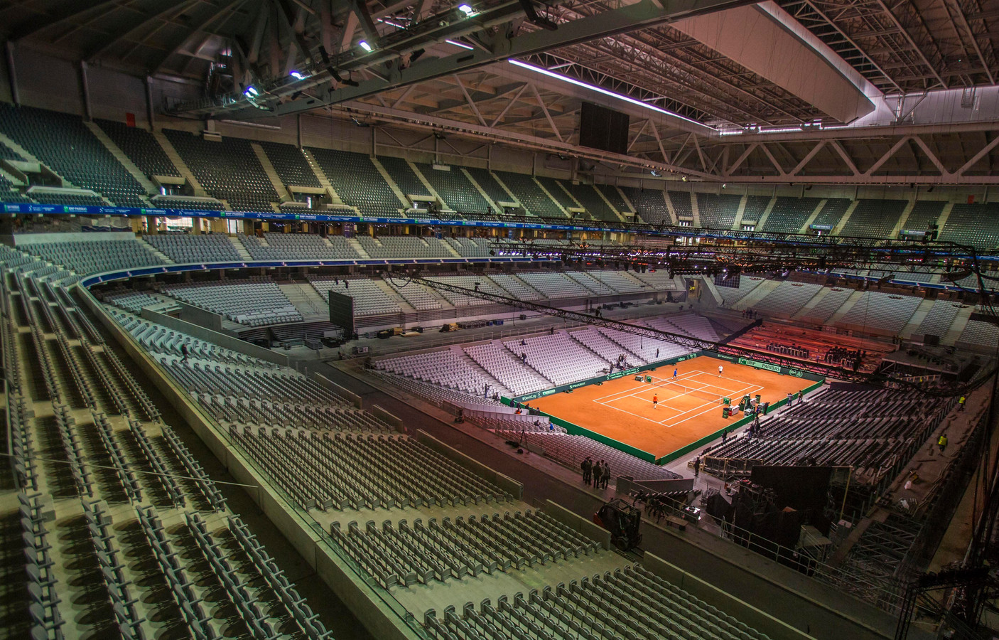 Le stade de Lille se mue en temple du tennis Foto 7sur7.be