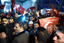 Grijze Wolven onder de demonstranten die in 2017 voor het Turkse consulaat protesteerden.
