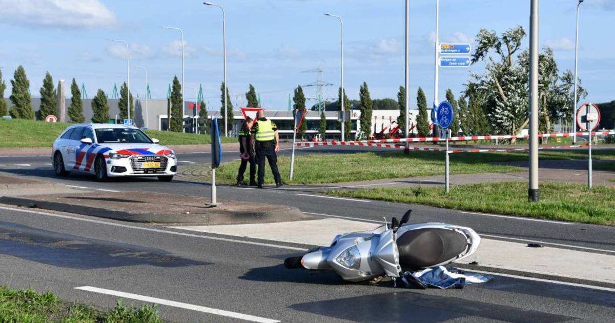 Traumahelikopter opgeroepen voor ernstig motorongeluk in Kruiningen.