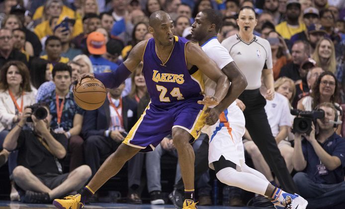 Kobe Bryant (24) speelde zijn hele carrière voor de Los Angeles Lakers.