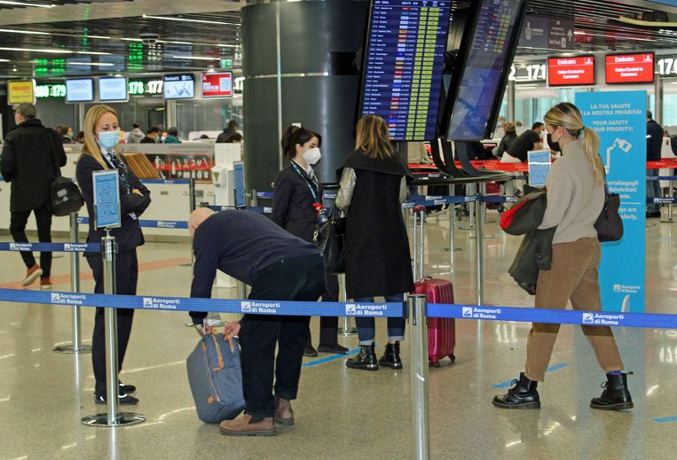 Aeroporto di Fiumicino vicino a Roma.  Immagine EPA