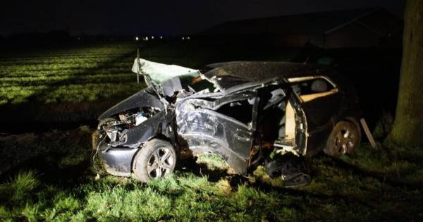 Bestuurder ernstig gewond bij botsing tegen boom Eibergen.