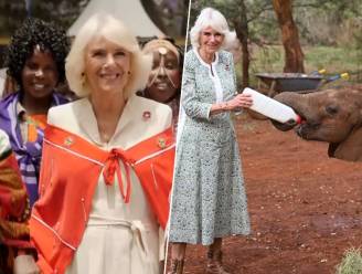 Babyolifantjes de fles geven en dansen met lokale bevolking: Britse koningin Camilla amuseert zich in Kenia