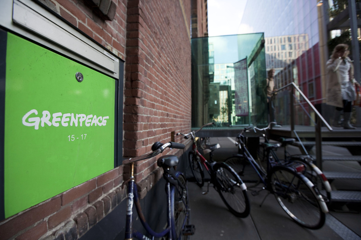 Het hoofdkantoor van Greenpeace in Amsterdam Beeld anp